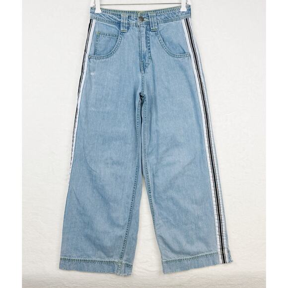ALAB Giga Rave Baggy Ultra Wide Leg Jeans Y2K Embroidered Mens Sz 28x29